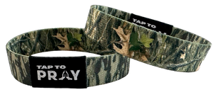 Tap To Pray Wristbands  Forest Camo / Tree Bark Camo