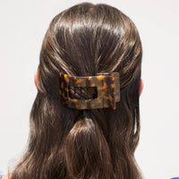 Tortoise | Small | Flat Rectangle Hair Clip
