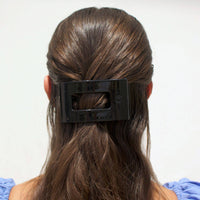 Flat Rectangle Hair Clip | Medium | Jet Black
