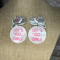 Let's Go Girls Round Dangle Earrings