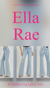 Ella Rae Button Down Flare Jeans