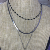 Layered Trendy Necklace- Silver