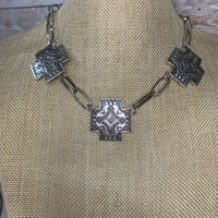 Silver Tone Western Necklace