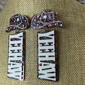 YeeHaw Glitter Earrings