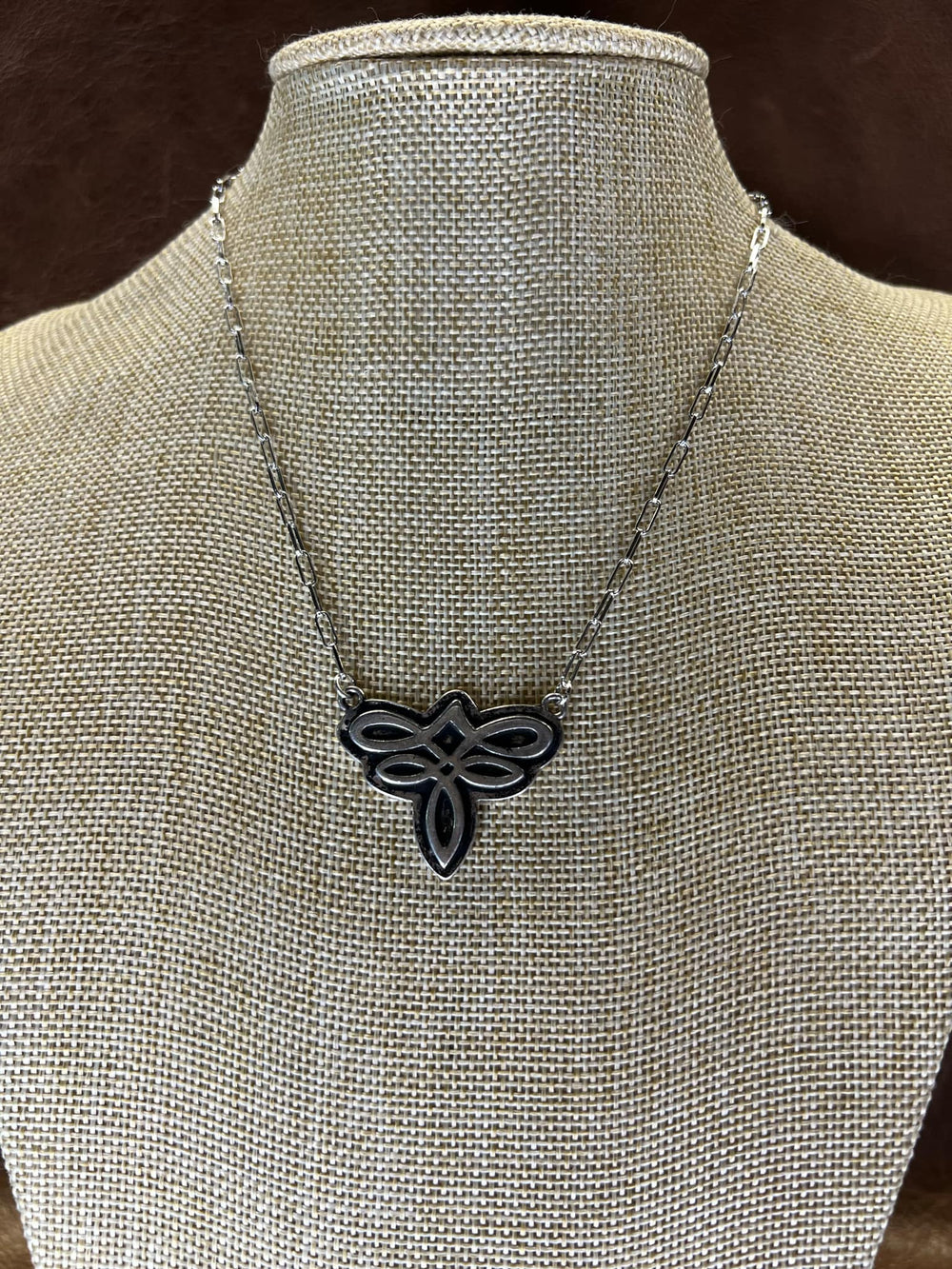 Boot Stitch Pendant Necklace