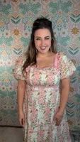 Blush Garden Midi Dress
