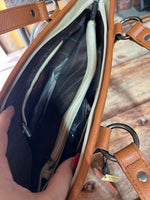 Wildflower Tooled Tote" – Cream & Tan
