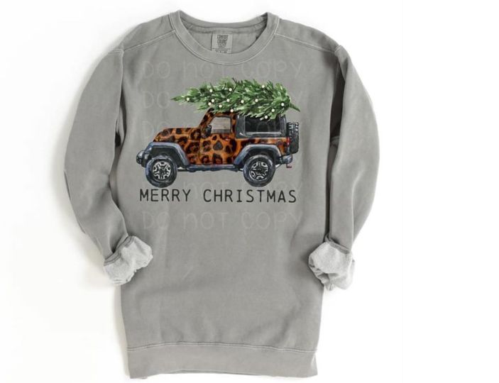 Merry Christmas Leopard Jeep Preorder