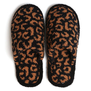 Winter Luxury Soft Leopard Slipper