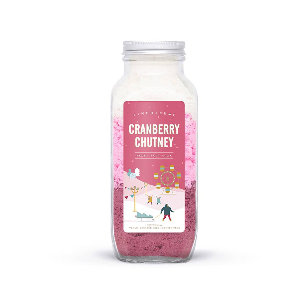 Cranberry Chutney Fizzy Salt Soak - Holiday Stocking Stuffer