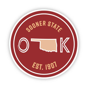 Sooner State Oklahoma Sticker