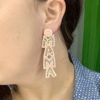 Mama Beaded Dangle Earrings