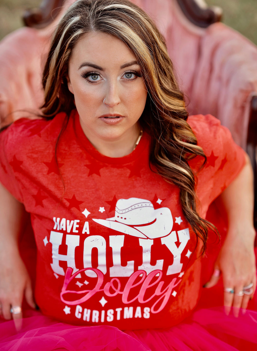 Have A Holly Dolly Christmas Graphic Tee