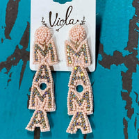 Mama Beaded Dangle Earrings