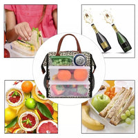 Black Quilted Lunch Bag