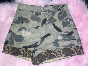 Piece by Piece Camo & Leopard Shorts