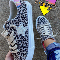 Cosmic Glitter Star Leopard Sneakers