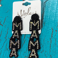 Mama Beaded Dangle Earrings