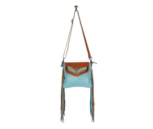 Blue Wings Hand Tolled Bag